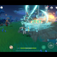 A Genshin Impact hero unleashes magical attacks on foes.